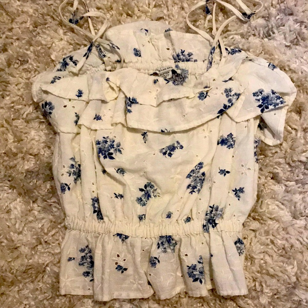 American Eagle Outfitters Tops |Color: Blue/White | Size: XS